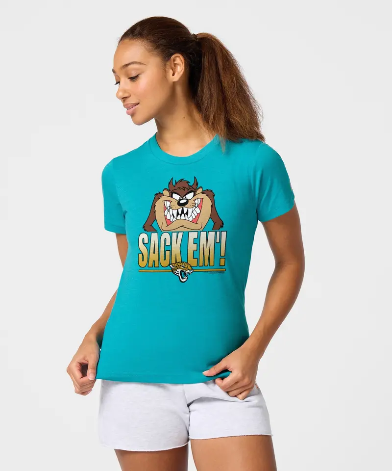 Women's Looney Tunes Taz Sack Em' X Jacksonville Jaguars 3