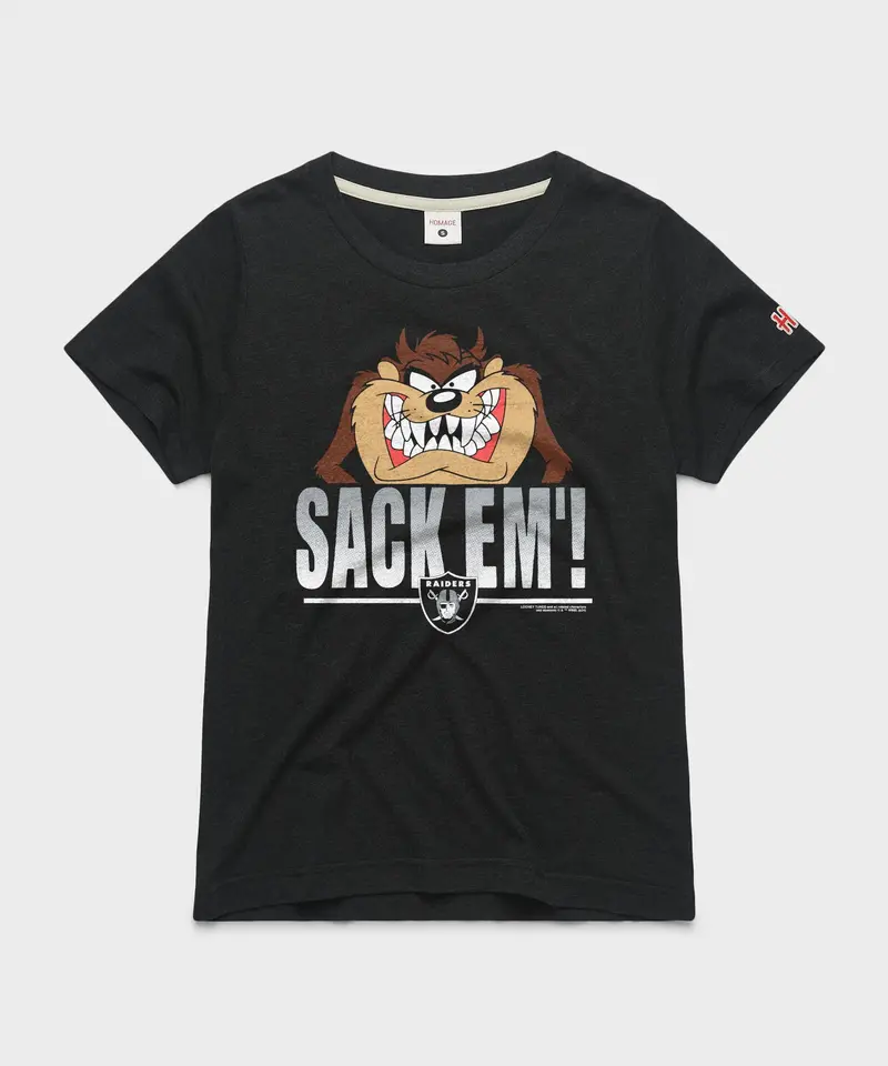 Women's Looney Tunes Taz Sack Em' X Las Vegas Raiders 1