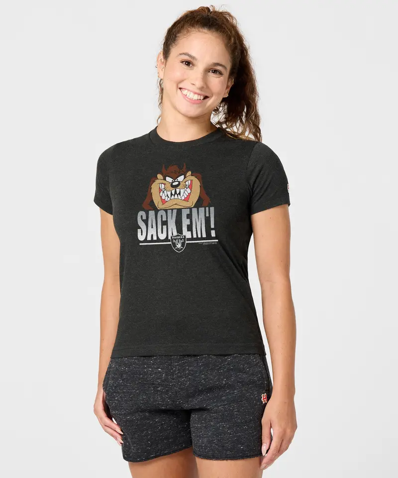 Women's Looney Tunes Taz Sack Em' X Las Vegas Raiders 3