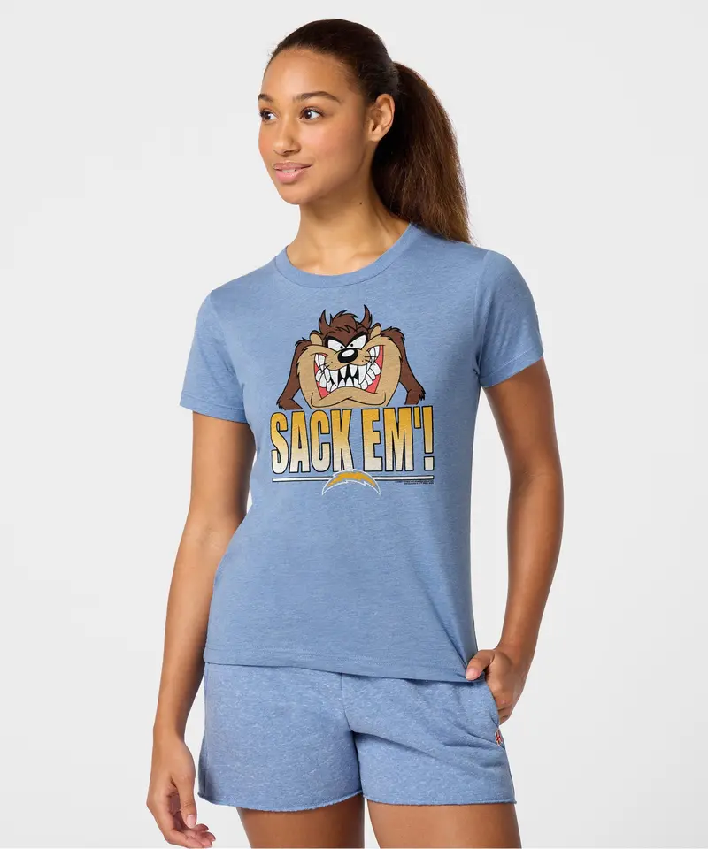 Women's Looney Tunes Taz Sack Em' X Los Angeles Chargers 3