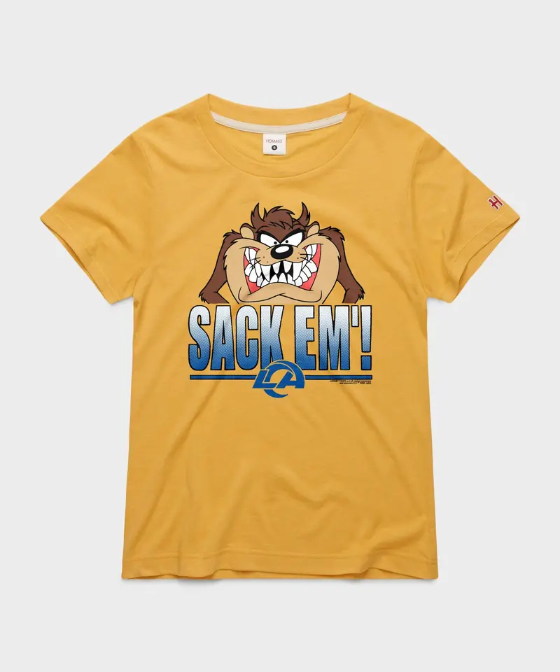 Women's Looney Tunes Taz Sack Em' X Los Angeles Rams 1