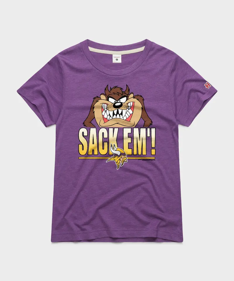 Women's Looney Tunes Taz Sack Em' X Minnesota Vikings 1