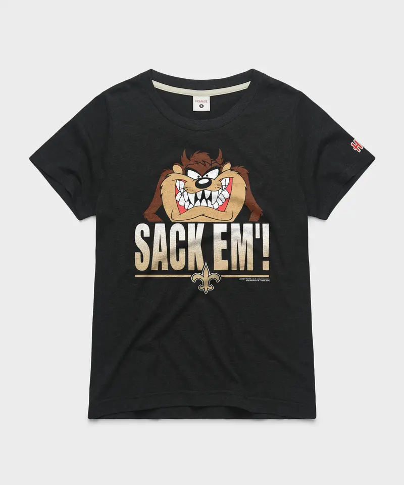 Women's Looney Tunes Taz Sack Em' X New Orleans Saints 1