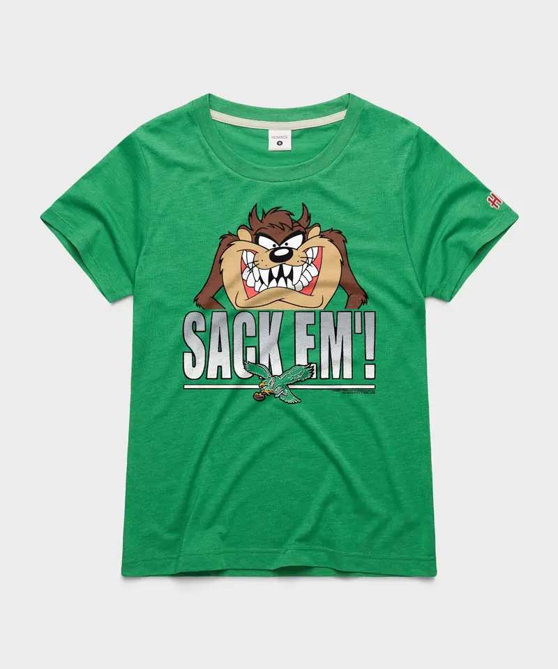 Women's Looney Tunes Taz Sack Em' X Philadelphia Eagles 1