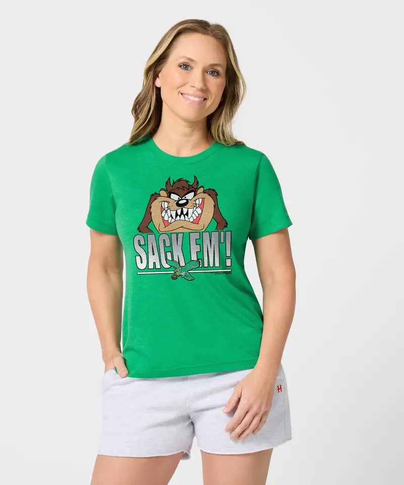 Women's Looney Tunes Taz Sack Em' X Philadelphia Eagles 3