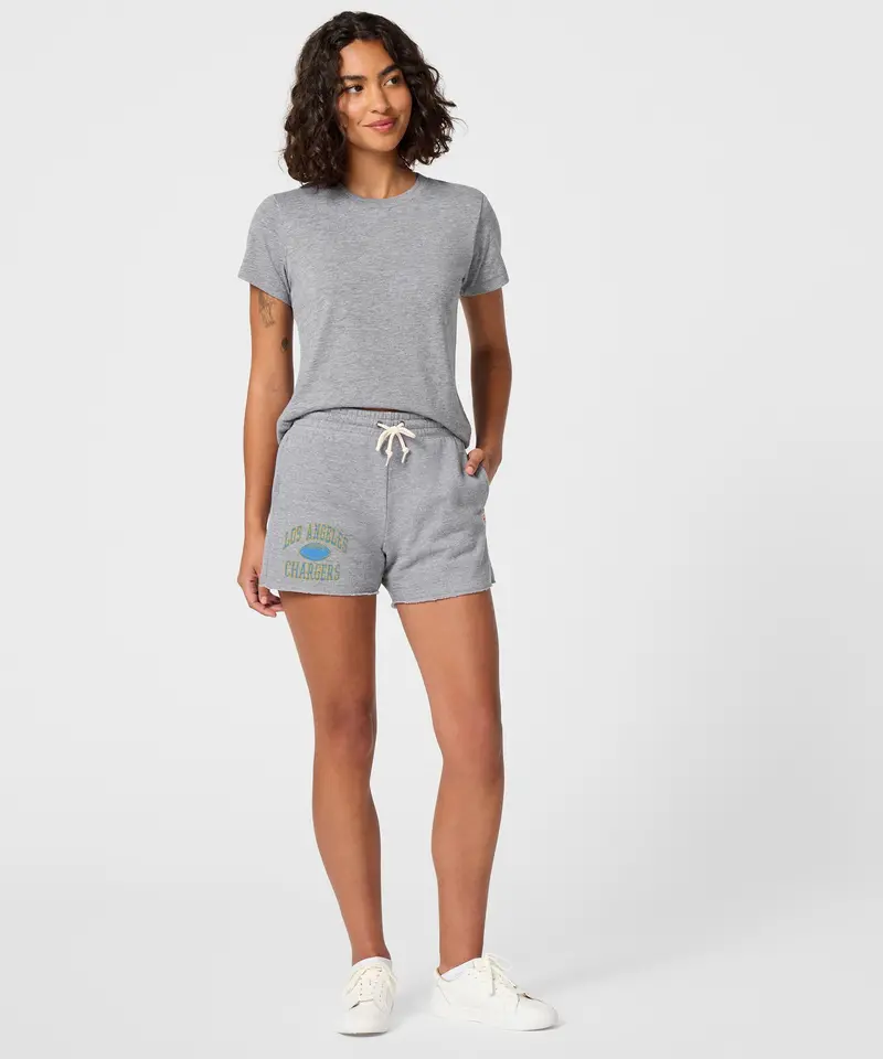 Women's Los Angeles Chargers Gridiron Sweat Shorts 5