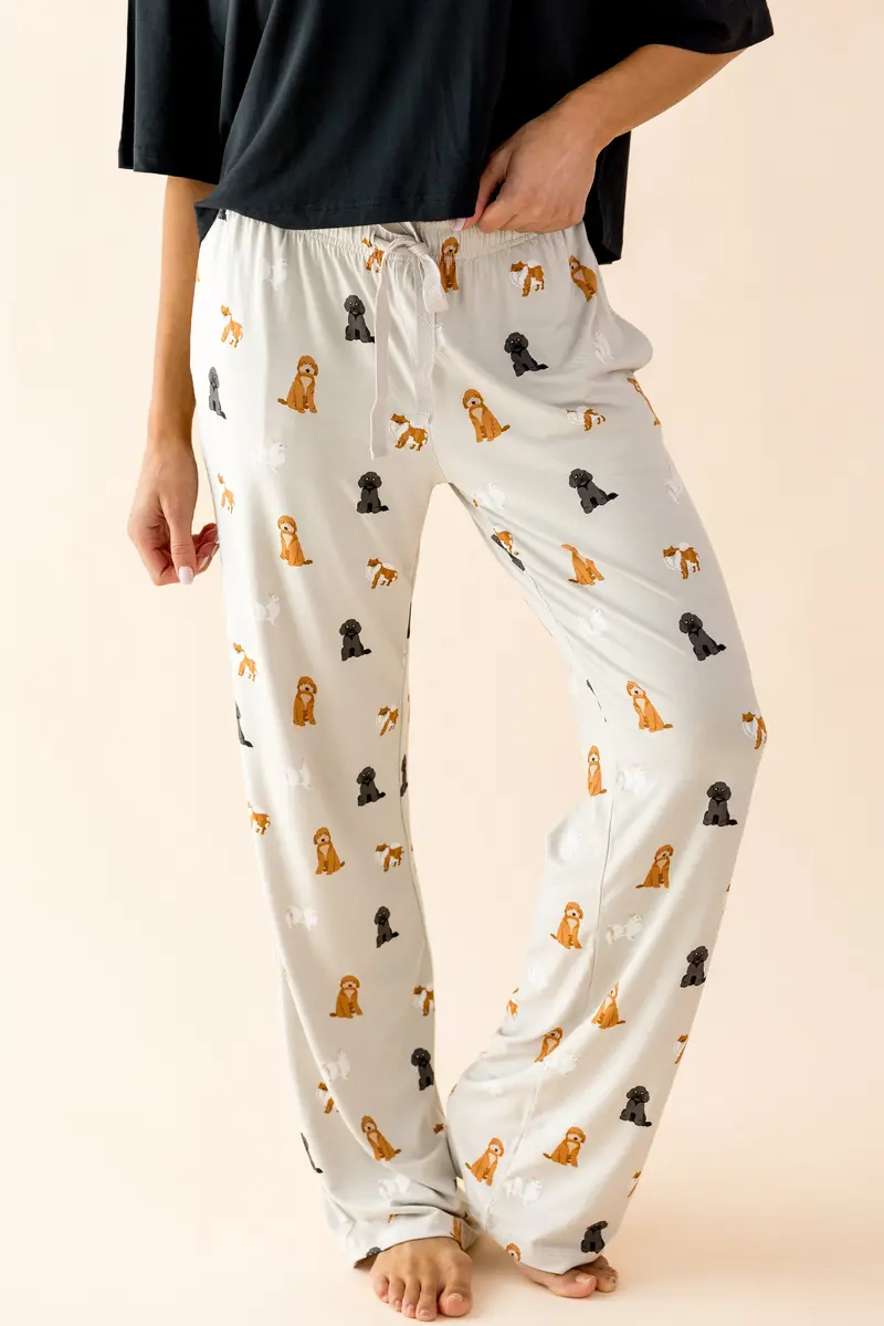 Women's Lounge Pants In Fluffy Dog 1
