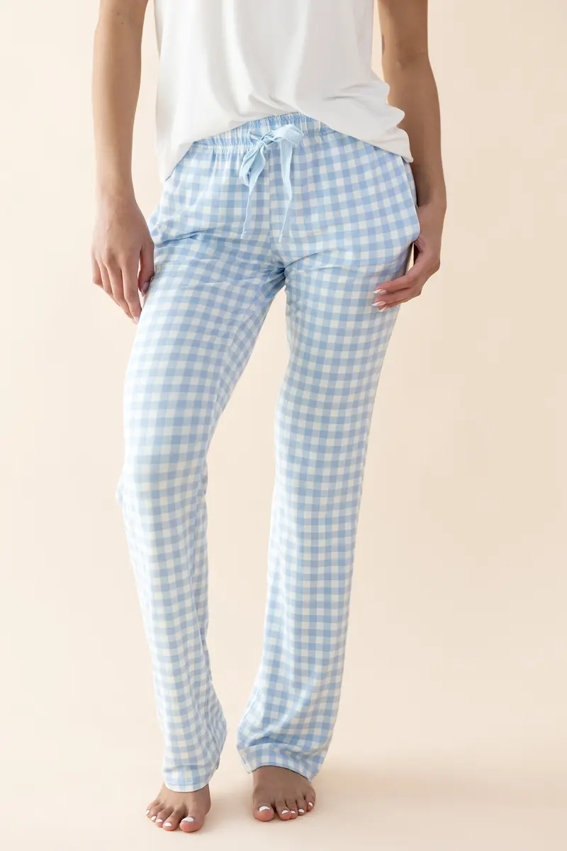 Women's Lounge Pants In Gingham Breeze 1