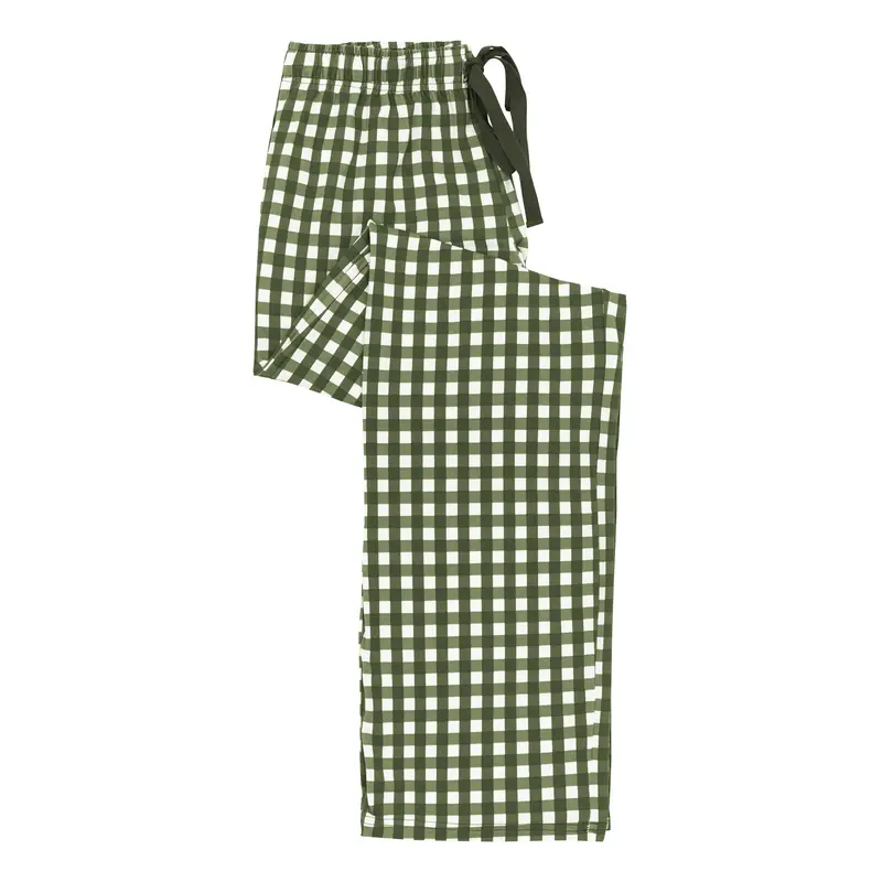 Women's Lounge Pants In Gingham Fir 2
