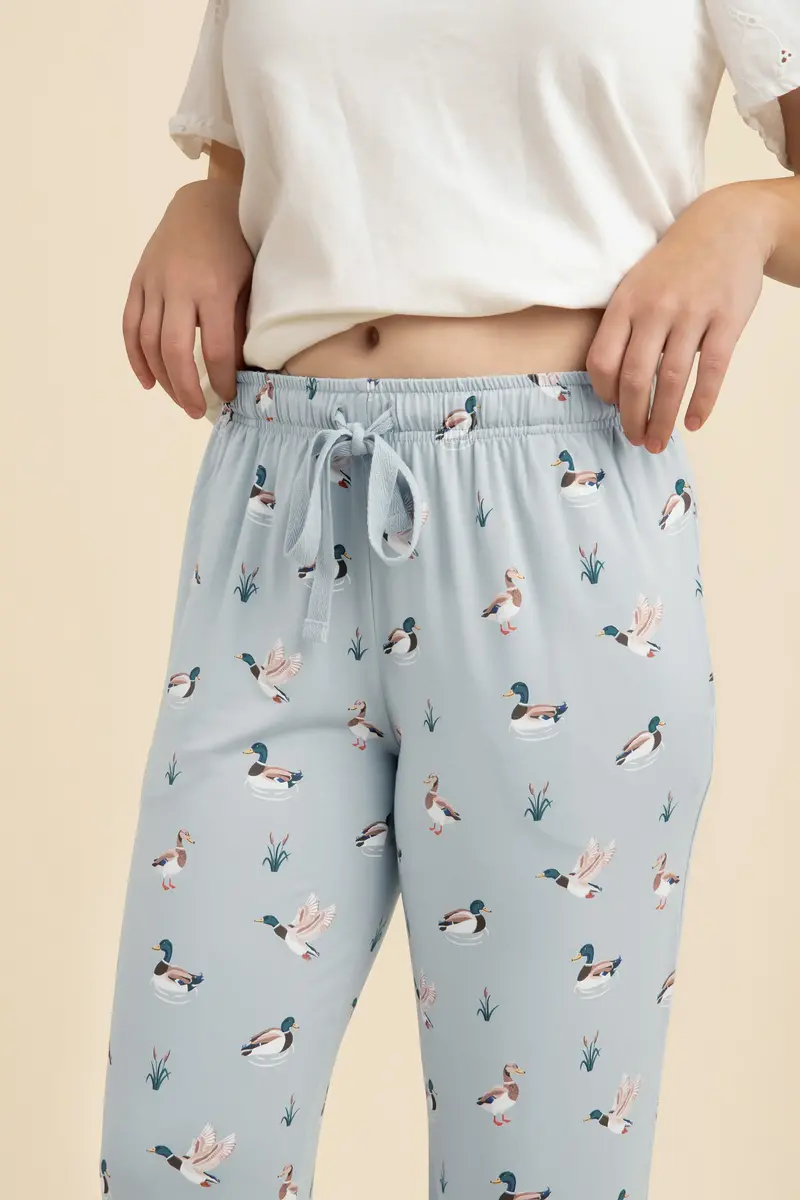 Women's Lounge Pants In Mallard Duck 2