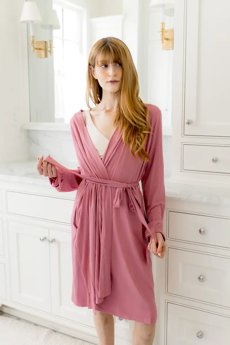 Women’S Lounge Robe In Apple Blossom 1