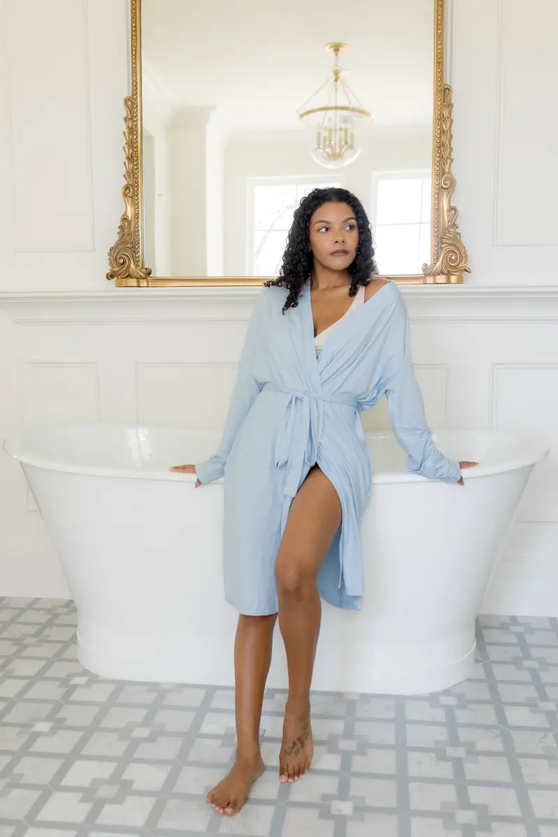 Women's Lounge Robe In Breeze 1
