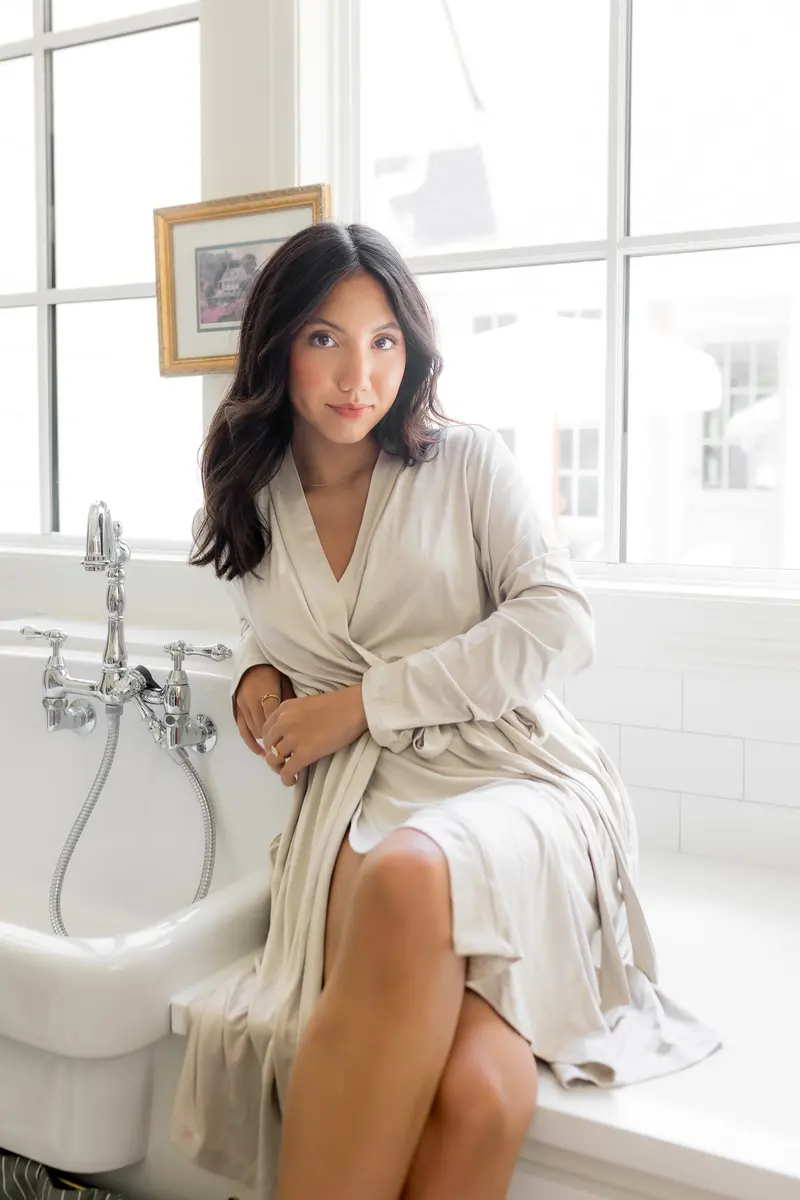 Women’S Lounge Robe In Oat 1