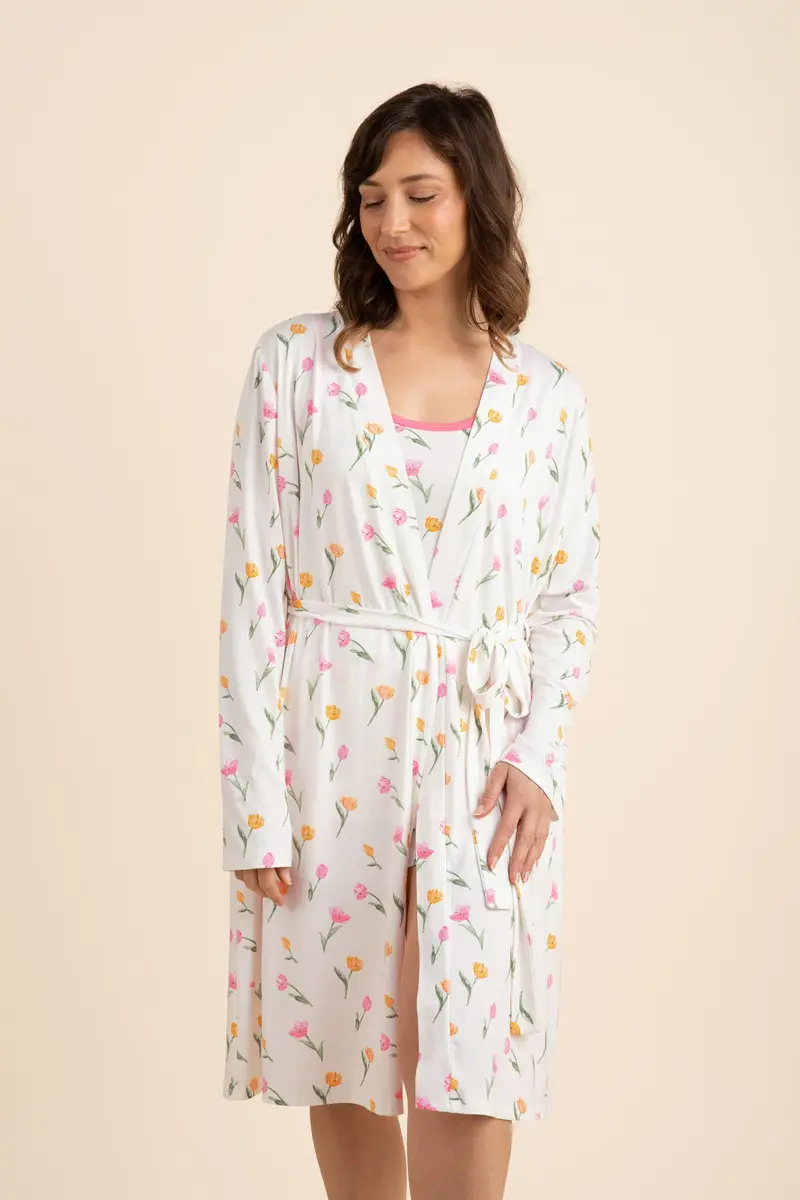 Women's Lounge Robe In Tulip 1