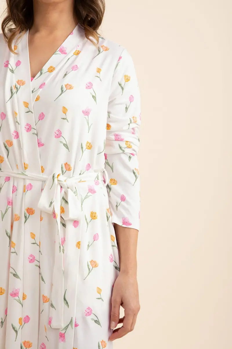 Women's Lounge Robe In Tulip 2