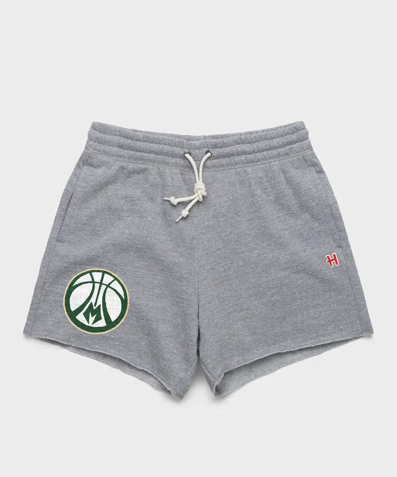 Women's Milwaukee Bucks Alt Logo Sweat Shorts 1