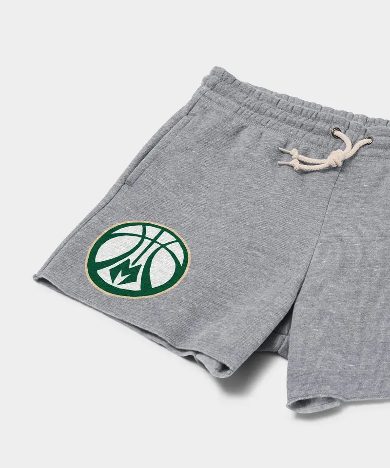 Women's Milwaukee Bucks Alt Logo Sweat Shorts 2