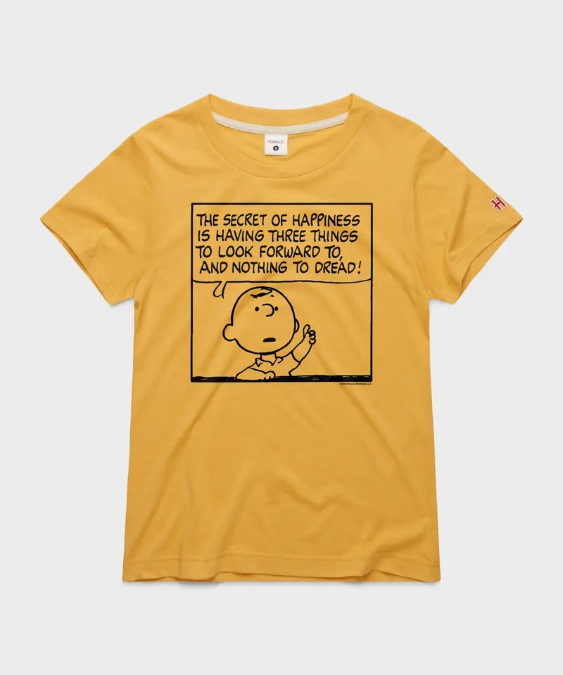 Women's Peanuts Charlie Brown Secret Of Happiness 1