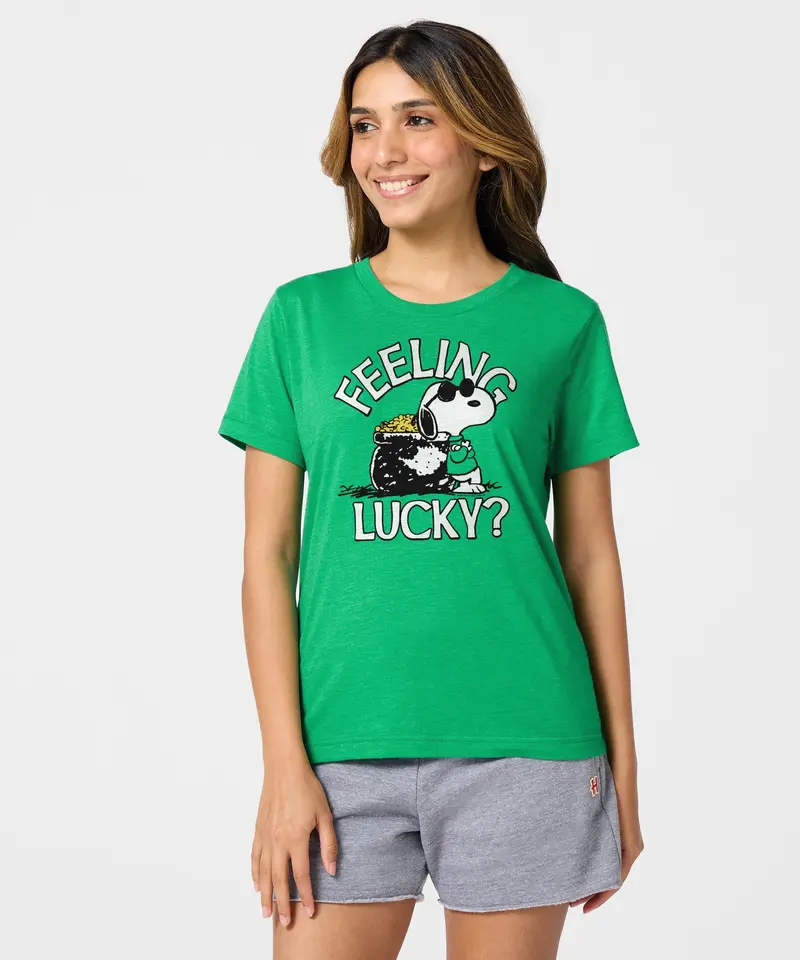 Women's Peanuts Snoopy Feeling Lucky 3