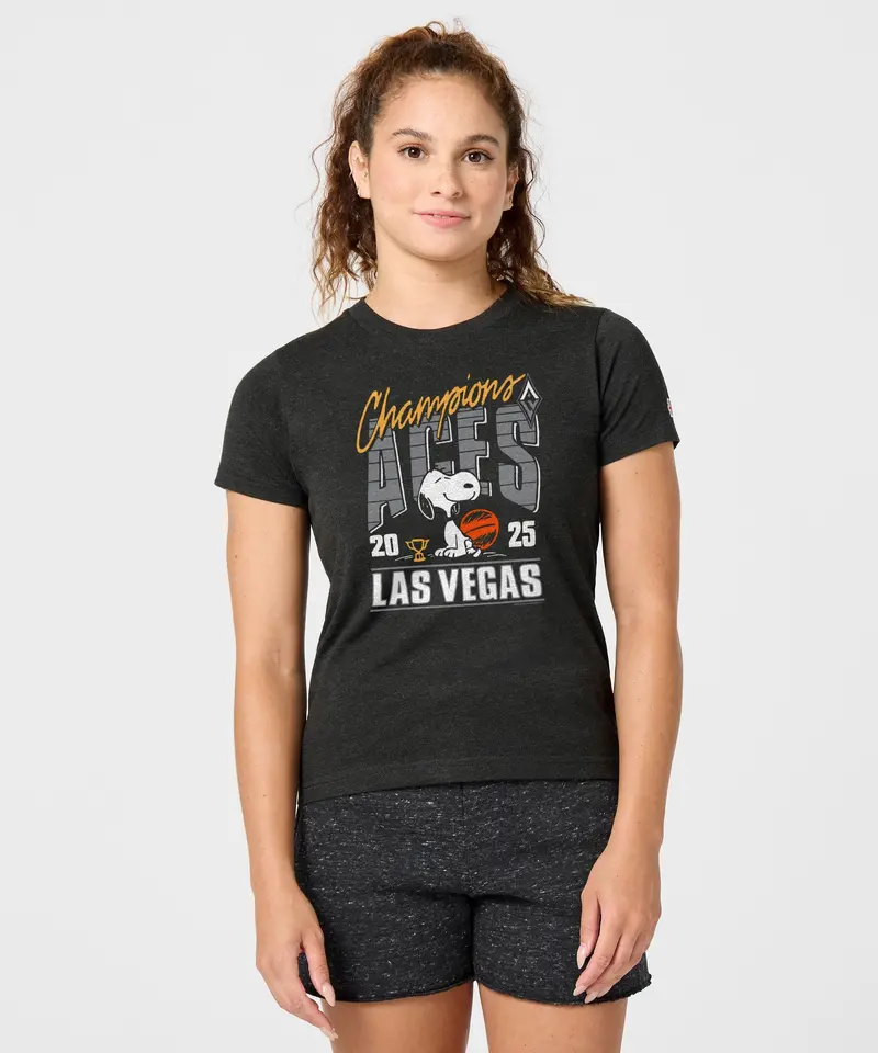 Women's Peanuts Snoopy X Las Vegas Aces 2025 Wnba Champions 3