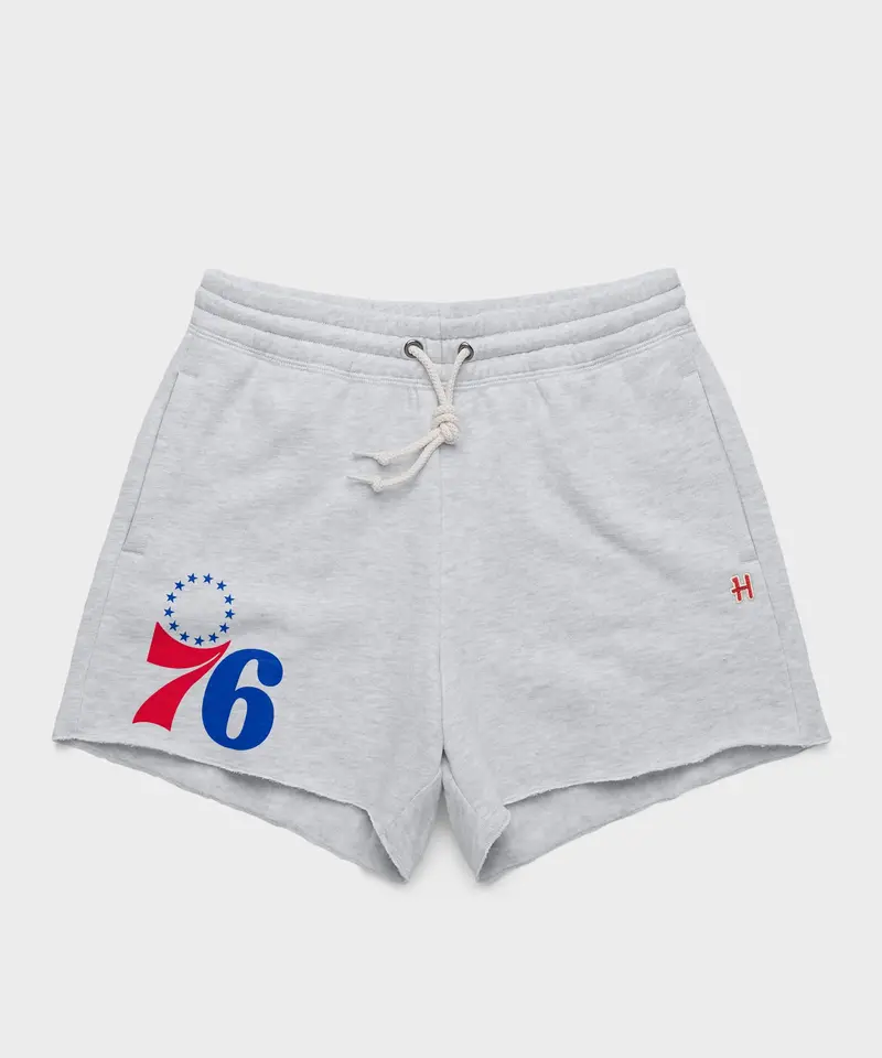 Women's Philadelphia 76Ers Logo Sweat Shorts 1
