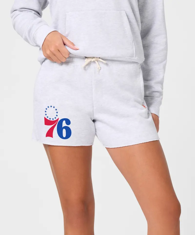Women's Philadelphia 76Ers Logo Sweat Shorts 3