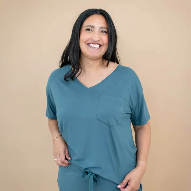 Women’S Relaxed Fit V-Neck In Atlantic 1