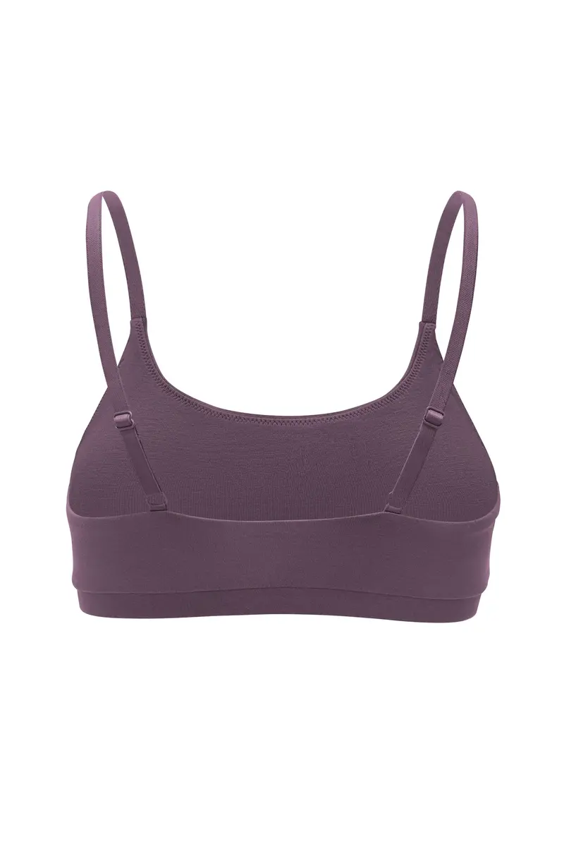 Women's Scoop Neck Bralette In Currant 5