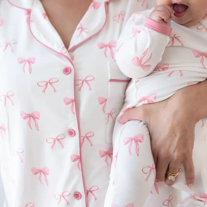 Women’S Short Sleeve Pajama Set In Bow 2