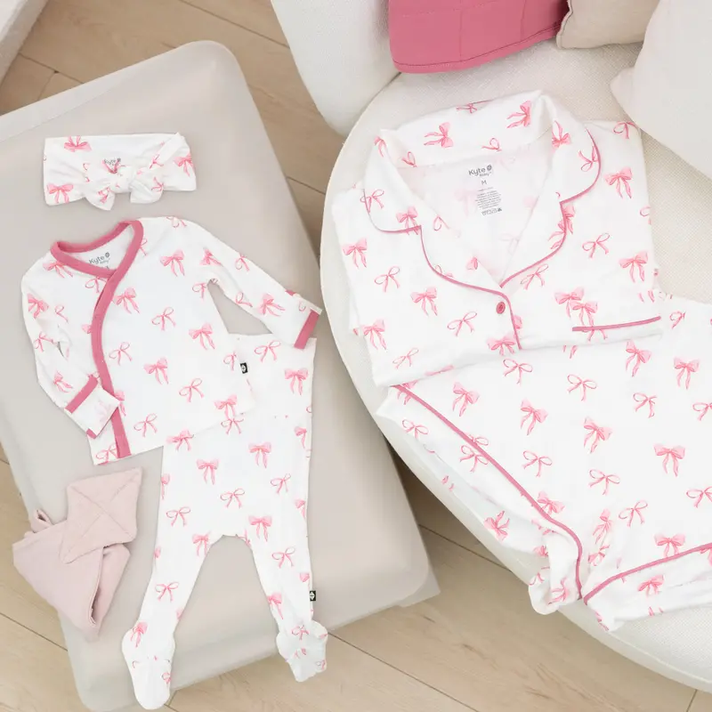 Women’S Short Sleeve Pajama Set In Bow 4