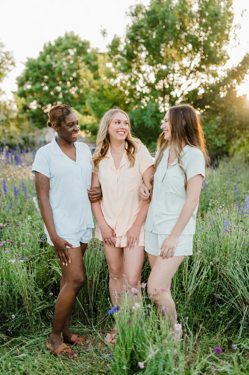 Women's Short Sleeve Pajama Set In Dew 4