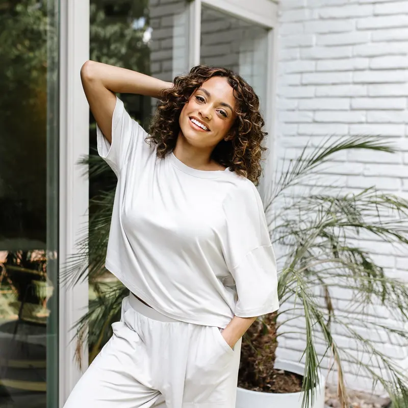 Women's Short Sleeve Tee In Oat 2