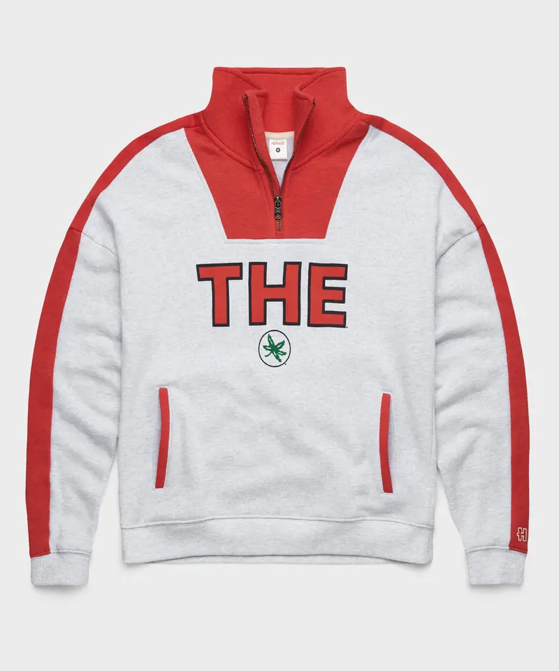 Women's The Ohio State Buckeyes Colorblock Quarter Zip 1