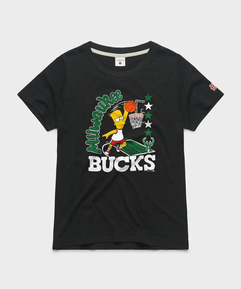 Women's The Simpsons Bart X Milwaukee Bucks 1