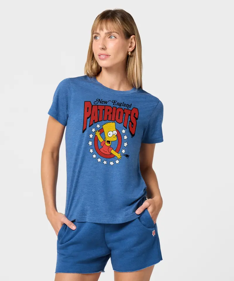 Women's The Simpsons Bart X New England Patriots 3