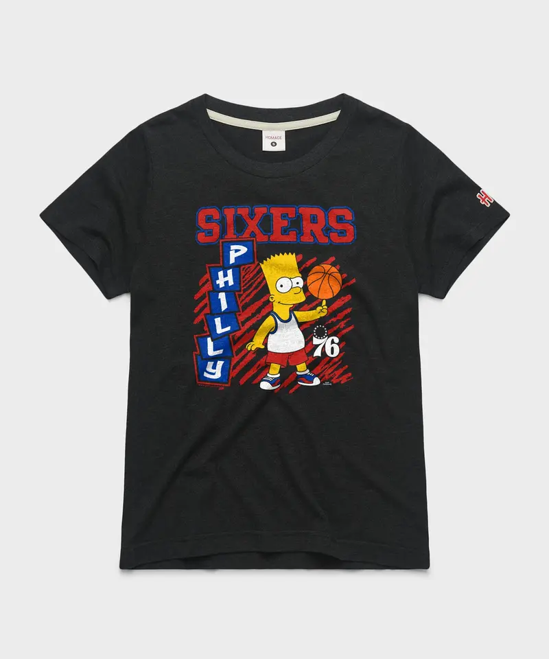 Women's The Simpsons Bart X Philadelphia 76Ers 1