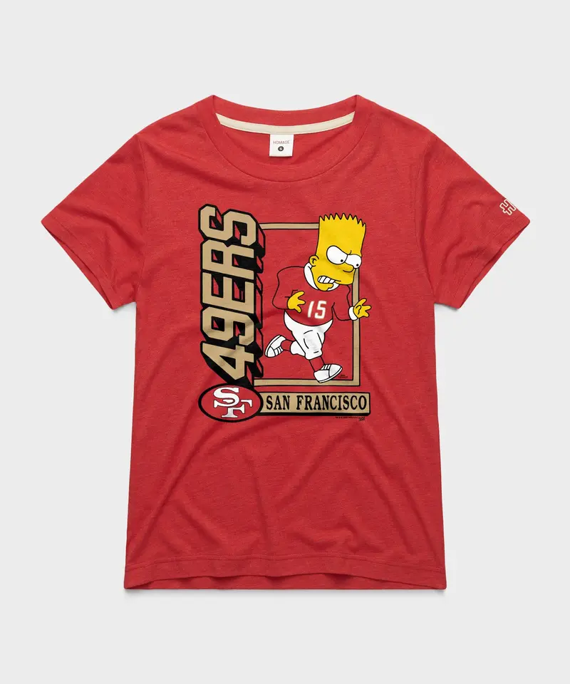 Women's The Simpsons Bart X San Francisco 49Ers 1