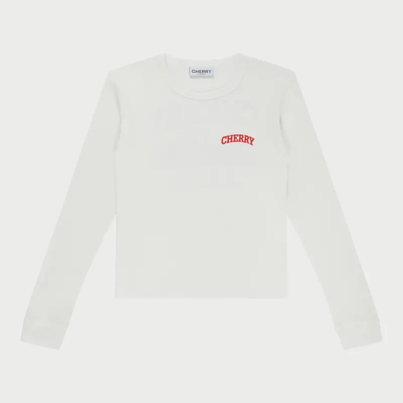 Women's Thermal Long Sleeve Tee (White) 1
