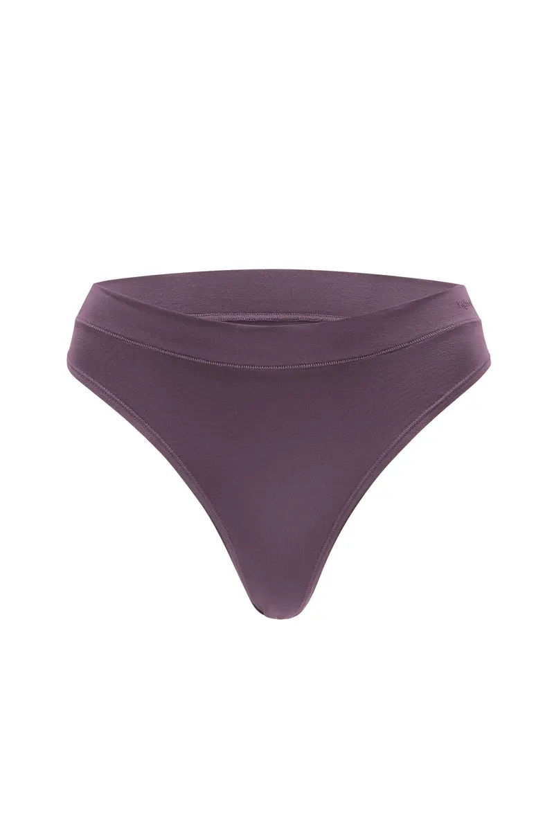 Women's Thong In Currant 3