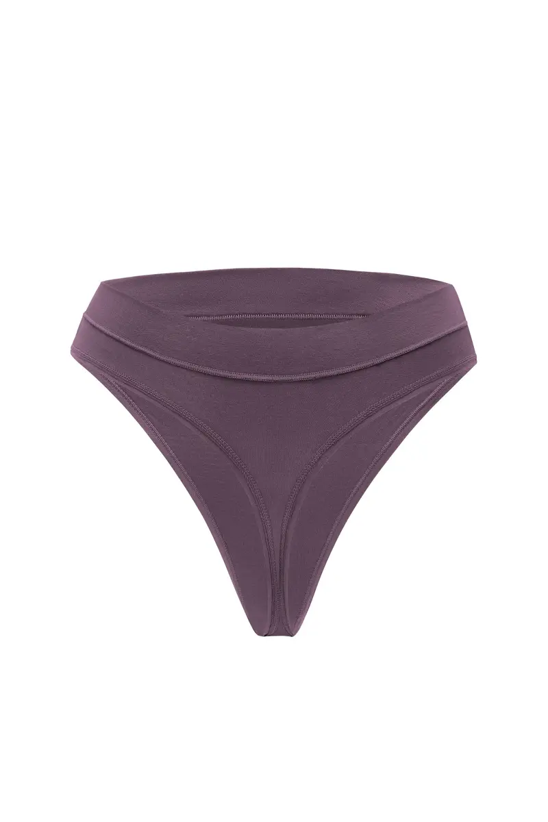 Women's Thong In Currant 4