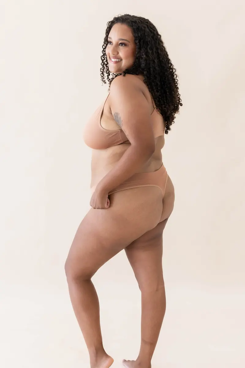 Women's Thong In Latte 1