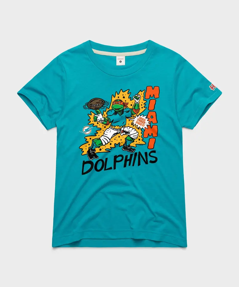 Women's Tmnt Michelangelo X Miami Dolphins 1