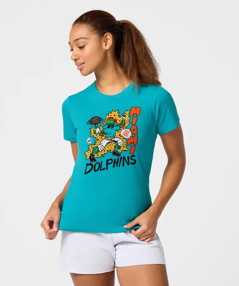 Women's Tmnt Michelangelo X Miami Dolphins 3