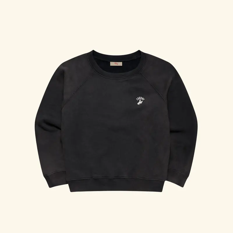 Women's Western Athletic Raglan Crew (Vintage Black) 1