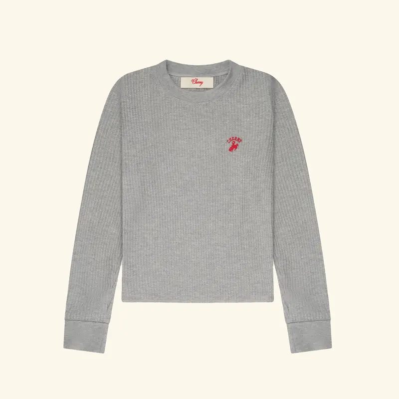 Women's Western Athletic Thermal Tee (Heather Grey) 1