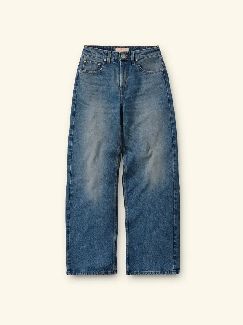Women's Wide Leg Denim (Medium Wash) 1