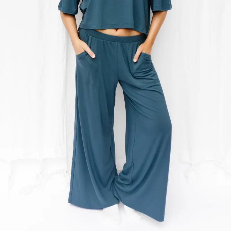 Women's Wide Leg Pant In Atlantic 1