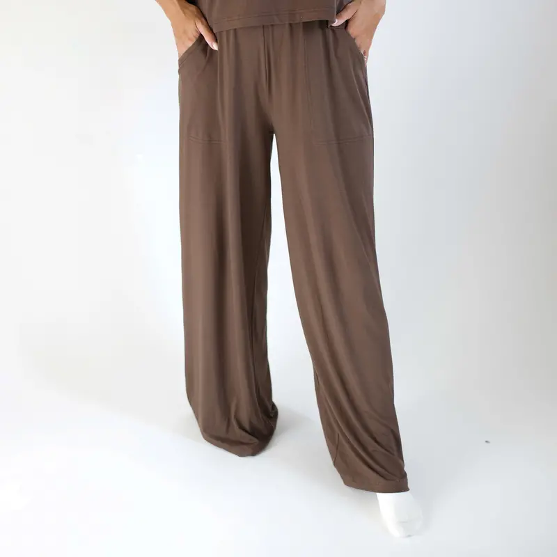 Women's Wide Leg Pant In Espresso 1