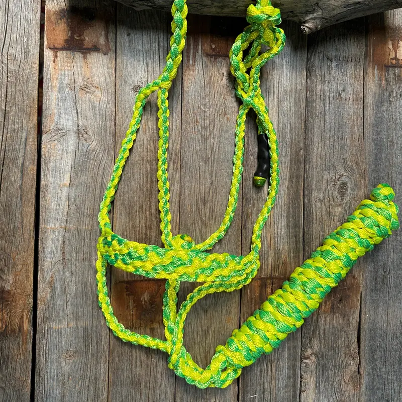 Yellow And Lime Mule Tape Halter 1