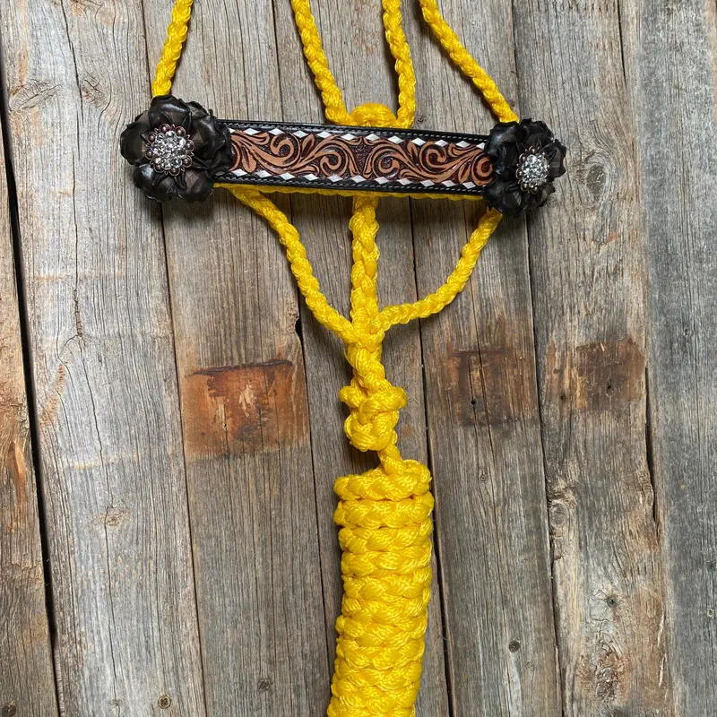 Yellow Mule Tape Halter - Black And Clear #Mt201 1